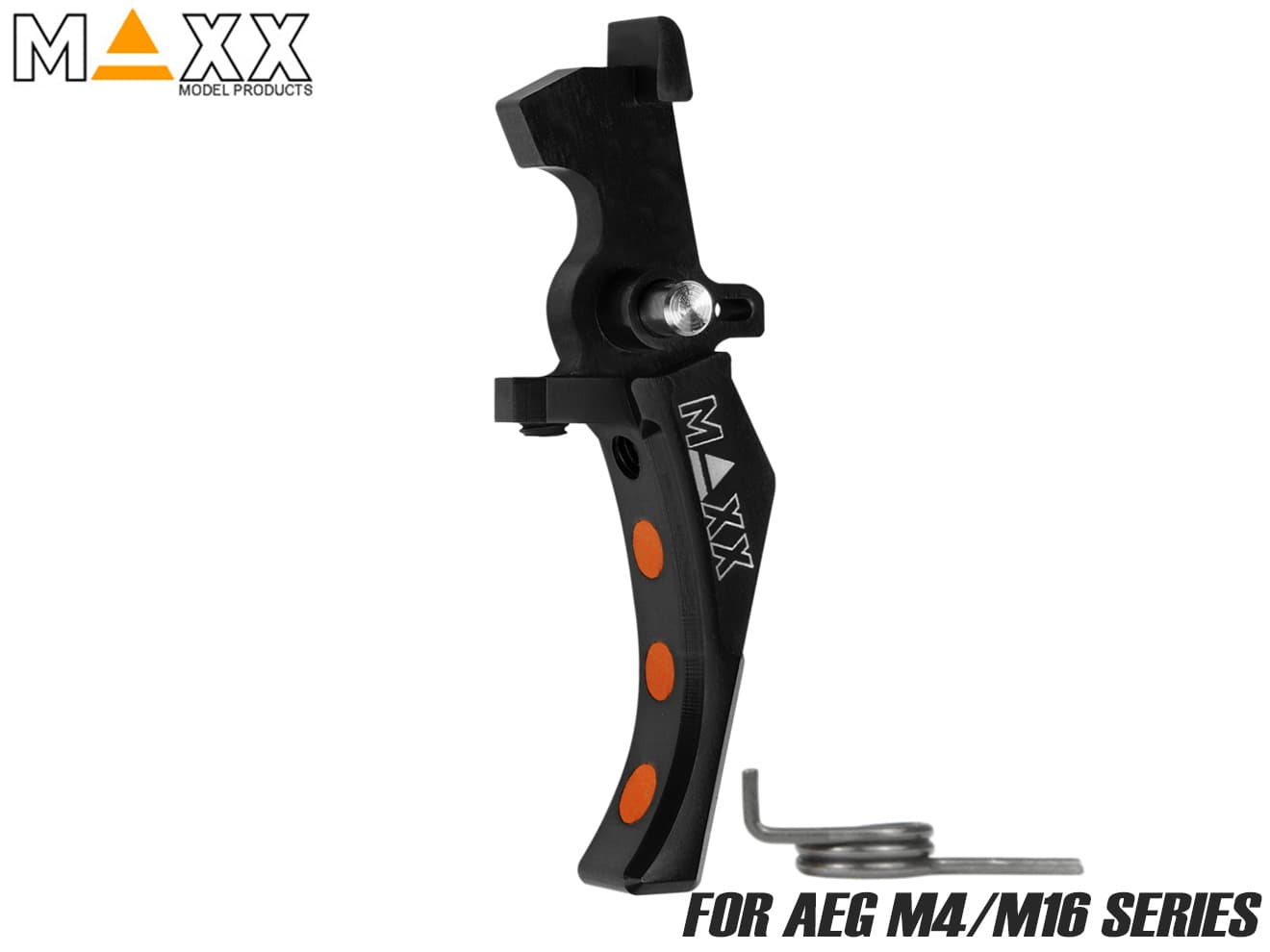 MAXX アルミCNC アドバンスド スピードトリガー type D for AEG M4 [カラー：ブラック / オレンジ / シルバー / レッド / ブルー / チタン]