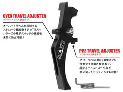 MAXX アルミCNC アドバンスド スピードトリガー type D for AEG M4 [カラー：ブラック / オレンジ / シルバー / レッド / ブルー / チタン]