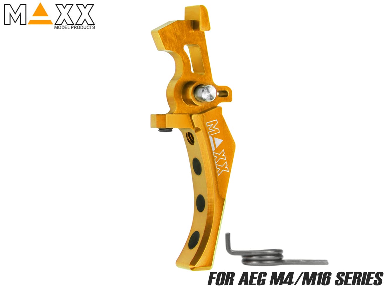 MAXX アルミCNC アドバンスド スピードトリガー type D for AEG M4 [カラー：ブラック / オレンジ / シルバー / レッド / ブルー / チタン]
