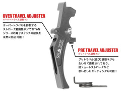 MAXX アルミCNC アドバンスド スピードトリガー type D for AEG M4 [カラー：ブラック / オレンジ / シルバー / レッド / ブルー / チタン]