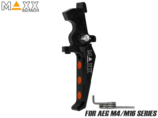 MAXX アルミCNC アドバンスド スピードトリガー type E for AEG M4 [カラー：ブラック / チタン / オレンジ / シルバー / レッド / ブルー]