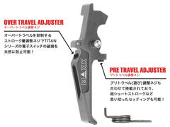 MAXX アルミCNC アドバンスド スピードトリガー type E for AEG M4 [カラー：ブラック / チタン / オレンジ / シルバー / レッド / ブルー]