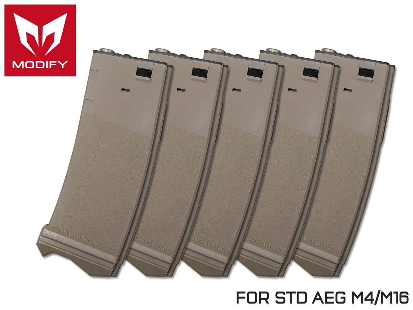 MODIFY XTC 190Rds マガジン for M4 / M16シリーズ 5個セット [カラー：BK / TAN]