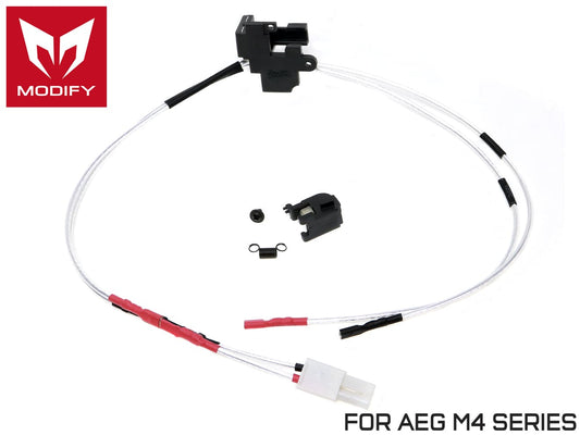 MODIFY 強化スイッチ 前方配線キット for M4シリーズw/シルバーメッキワイヤー&タミヤプラグ