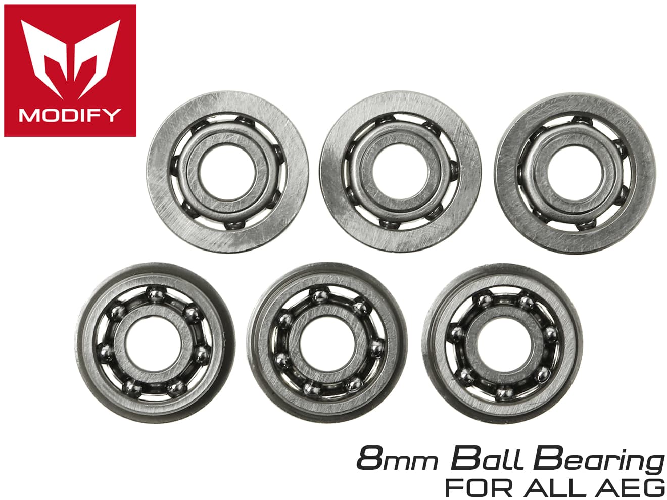 MODIFY スチール ボールベアリング 6個セット [サイズ：6mm / 7mm / 8mm]