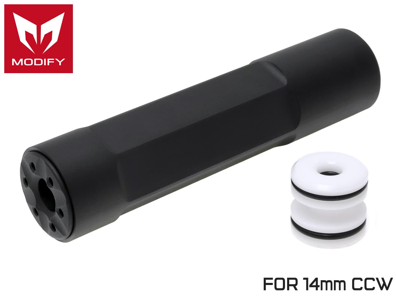 MODIFY 14mm逆ネジ 150mm アルミサイレンサー [商品構成：本体 / 本体+バレルスペーサー]
