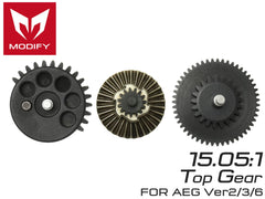 MODIFY スチールギアセット Ver.2 / Ver.3 / Ver.6 Nanoトルク [ギア比：22.2:1 / 21.6:1 / 16.32:1 / 15.05:1]