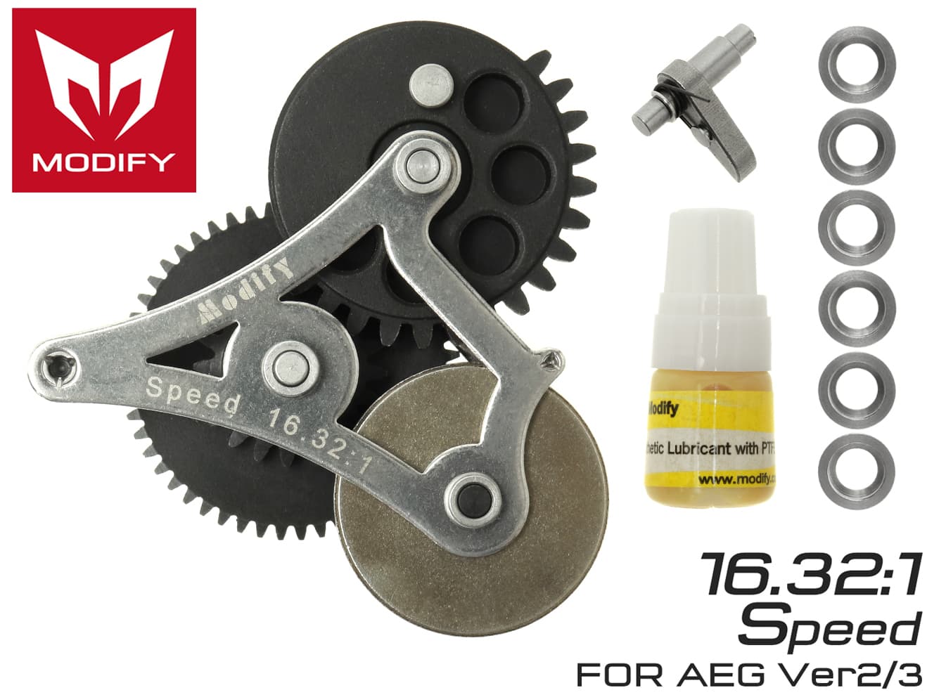 MODIFY モジュラー ギアセット Ver.2 / Ver.3 Nanoトルク [ギア比：22.2:1 / 21.6:1 / 16.32:1 / 15.05:1]