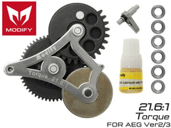 MODIFY モジュラー ギアセット Ver.2 / Ver.3 Nanoトルク [ギア比：22.2:1 / 21.6:1 / 16.32:1 / 15.05:1]