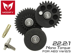 MODIFY モジュラー ギアセット スムース Ver.2 / Ver.3 Nanoトルク [ギア比：22.2:1 / 22.2:1キー付 / 21.6:1 / 21.6:1キー付 / 16.32:1 / 16.32:1キー付]