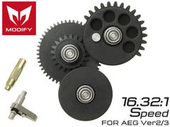 MODIFY モジュラー ギアセット スムース Ver.2 / Ver.3 Nanoトルク [ギア比：22.2:1 / 22.2:1キー付 / 21.6:1 / 21.6:1キー付 / 16.32:1 / 16.32:1キー付]