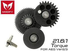 MODIFY モジュラー ギアセット スムース Ver.2 / Ver.3 Nanoトルク [ギア比：22.2:1 / 22.2:1キー付 / 21.6:1 / 21.6:1キー付 / 16.32:1 / 16.32:1キー付]