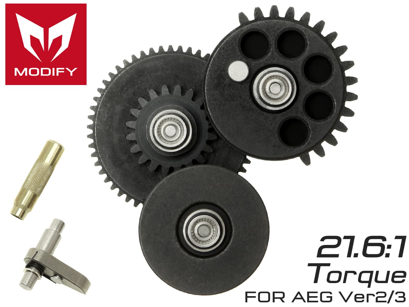 MODIFY モジュラー ギアセット スムース Ver.2 / Ver.3 Nanoトルク [ギア比：22.2:1 / 22.2:1キー付 / 21.6:1 / 21.6:1キー付 / 16.32:1 / 16.32:1キー付]