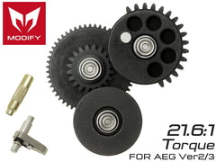 MODIFY モジュラー ギアセット スムース Ver.2 / Ver.3 Nanoトルク [ギア比：22.2:1 / 22.2:1キー付 / 21.6:1 / 21.6:1キー付 / 16.32:1 / 16.32:1キー付]