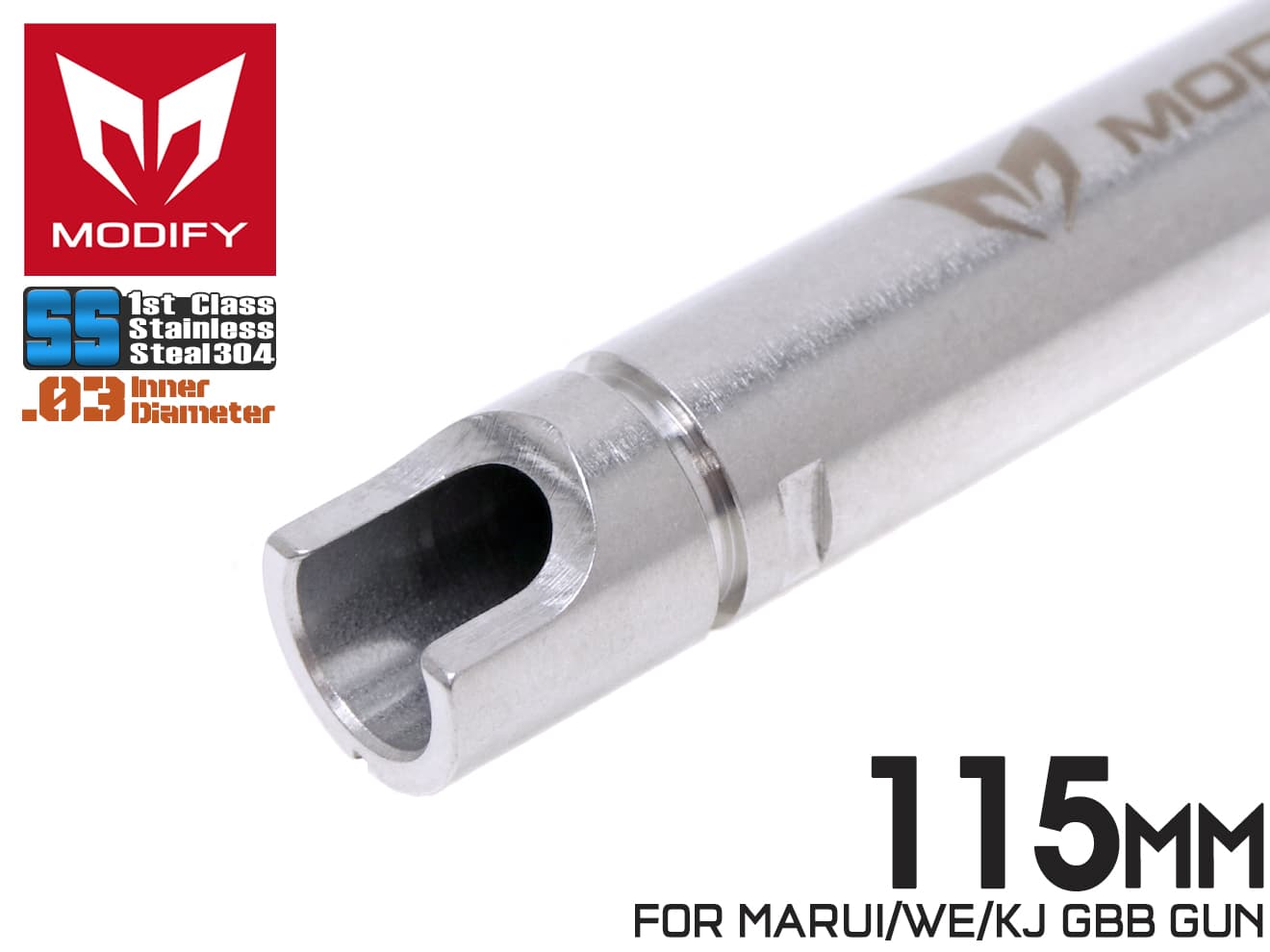 MODIFY GBB 6.03 プレシジョンインナーバレル SS [長さ：74mm / 85mm / 91mm / 97mm / 100mm / 113mm / 115mm / 138mm / 146mm]