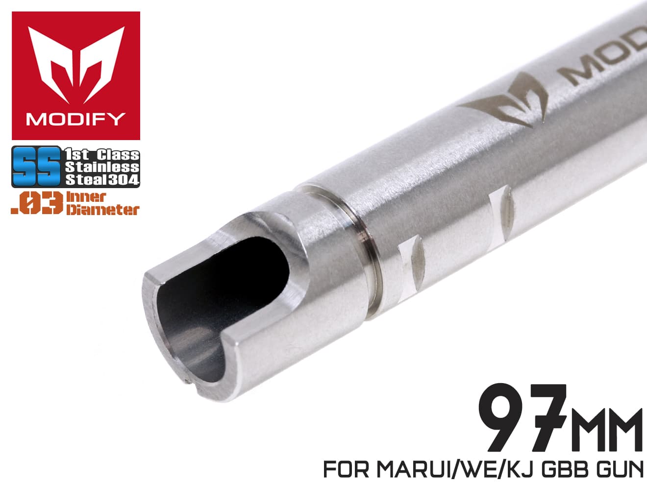 MODIFY GBB 6.03 プレシジョンインナーバレル SS [長さ：74mm / 85mm / 91mm / 97mm / 100mm / 113mm / 115mm / 138mm / 146mm]