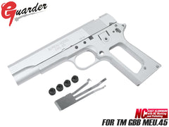 GUARDER アルミスライド＆フレームキット SPRING FIELD刻印 FBI Ver 東京マルイ GBB MEU用 [カラー：ブラック / シルバー]