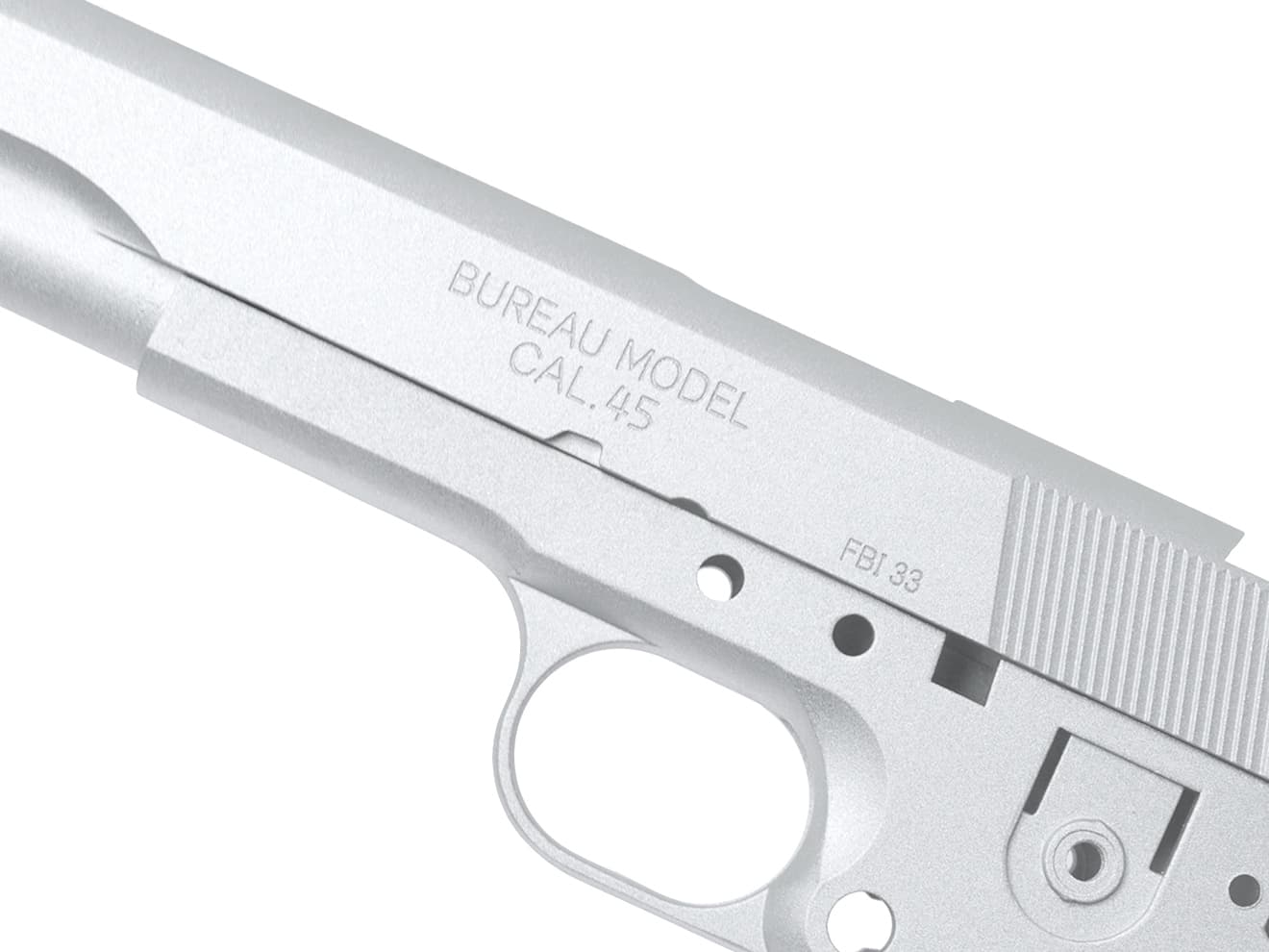 GUARDER アルミスライド＆フレームキット SPRING FIELD刻印 FBI Ver 東京マルイ GBB MEU用 [カラー：ブラック / シルバー]