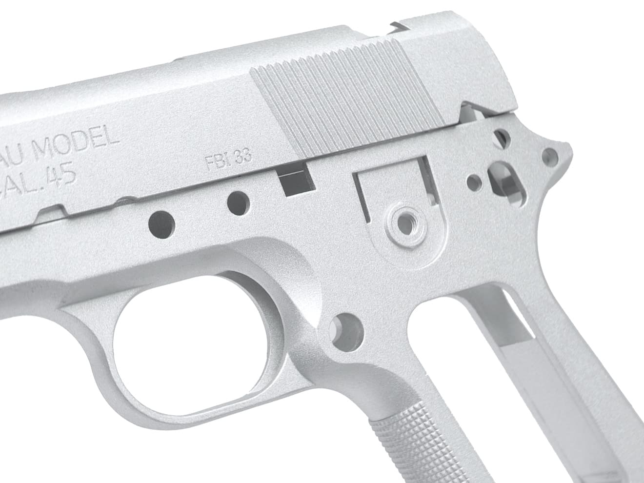 GUARDER アルミスライド＆フレームキット SPRING FIELD刻印 FBI Ver 東京マルイ GBB MEU用 [カラー：ブラック / シルバー]