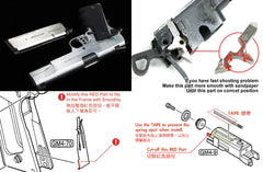 GUARDER アルミスライド＆フレームキット SPRING FIELD刻印 FBI Ver 東京マルイ GBB MEU用 [カラー：ブラック / シルバー]
