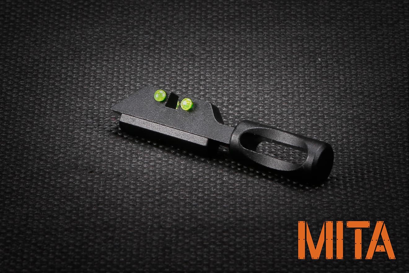 MITA アルミCNC ファイバー リアサイト w / コッキングハンドル for TM GLOCK シリーズ [形状：A / B / C / D]