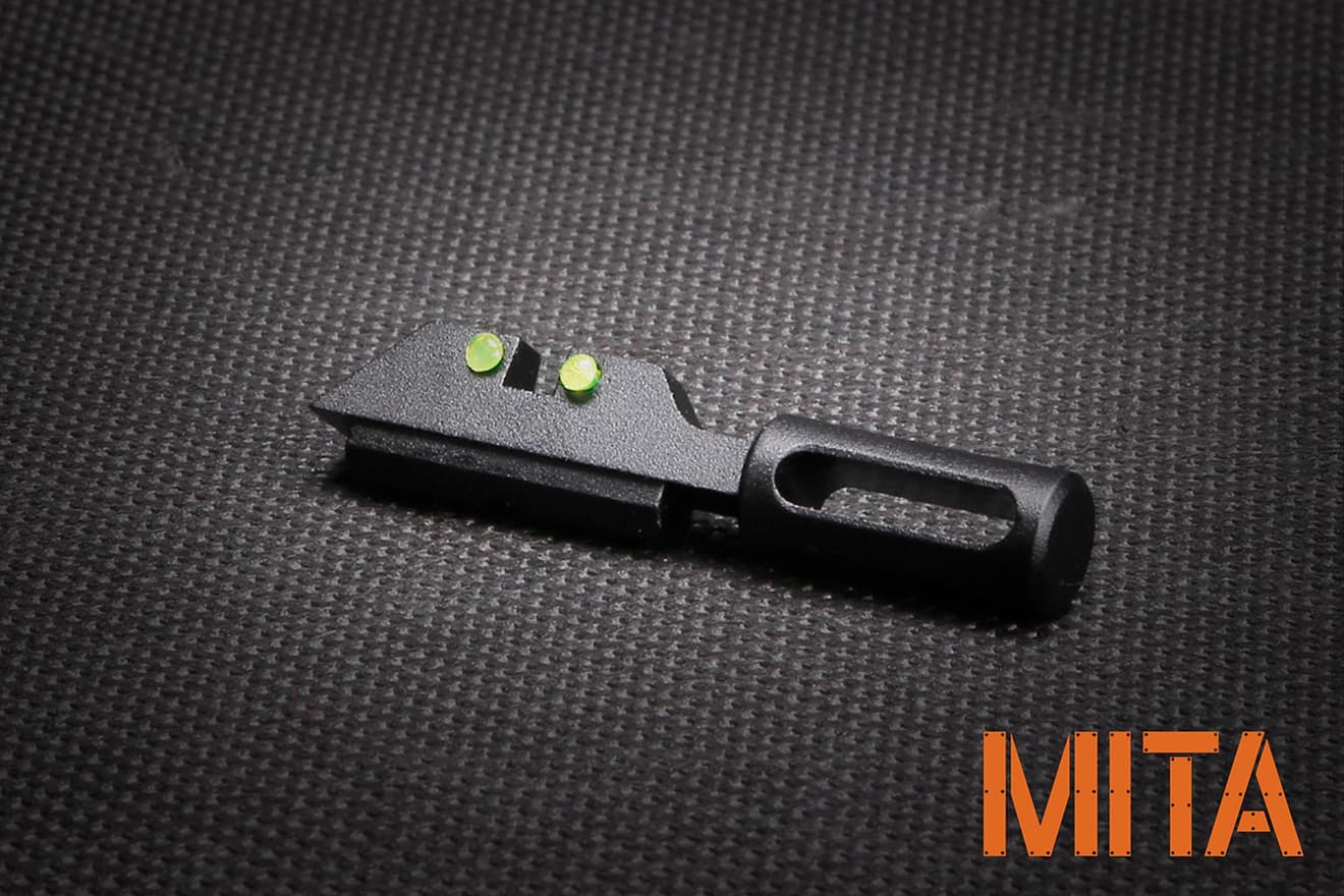 MITA アルミCNC ファイバー リアサイト w / コッキングハンドル for TM GLOCK シリーズ [形状：A / B / C / D]
