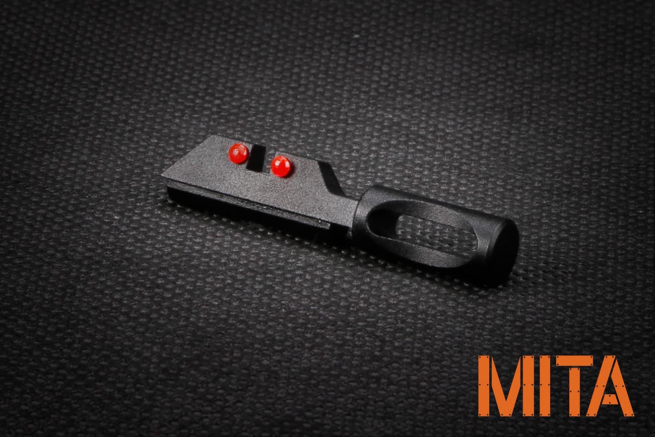 MITA アルミCNC ファイバー リアサイト w / コッキングハンドル for VFC GLOCK シリーズ [形状：A / B / C]