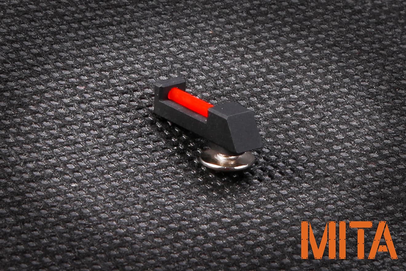 MITA アルミCNC ファイバー フロントサイト for GLOCK シリーズ [適合機種：TM GLOCK / VFC GLOCK]