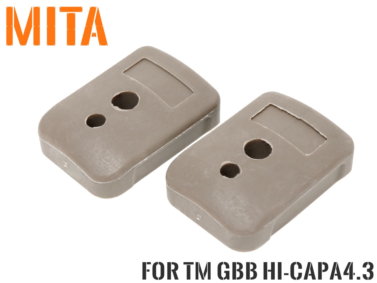 MITA ラバーマグパッド スリム 2個セット for Hi-CAPA 4.3 [カラー：ブラック / ダークアース / レッド / ブルー]