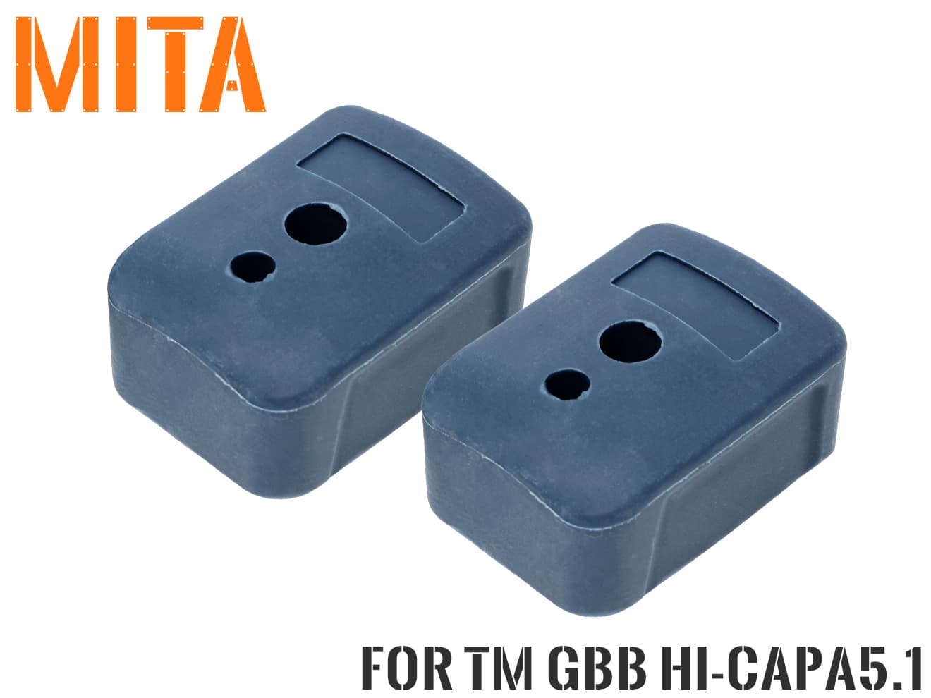 MITA ラバーマグパッド スタンダード 2個セット for Hi-CAPA 5.1 [カラー：ブラック / ダークアース / レッド / ブルー]