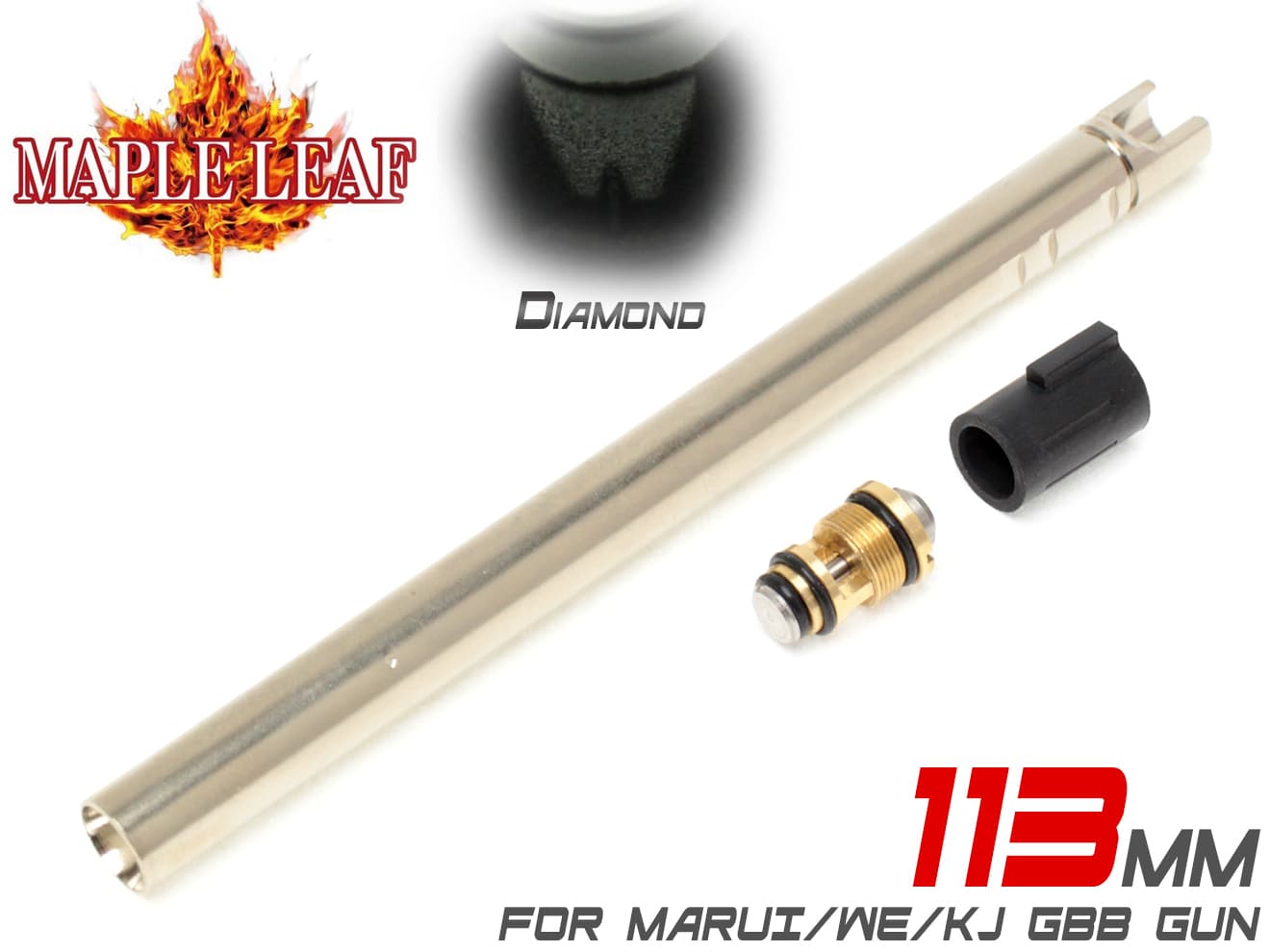 Maple Leaf GBB アップグレードセット (インナーバレル＋パッキン+バルブ) [長さ：80mm / 84mm / 91mm / 97mm / 100mm / 106mm / 113mm / 138mm]