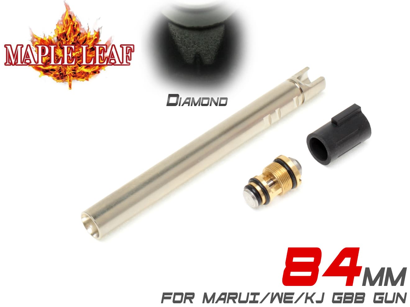 Maple Leaf GBB アップグレードセット (インナーバレル＋パッキン+バルブ) [長さ：80mm / 84mm / 91mm / 97mm / 100mm / 106mm / 113mm / 138mm]