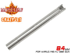 Maple Leaf Crazy Jet インナーバレル for GBBハンドガン・SMG [長さ：80mm / 84mm / 91mm / 97mm / 100mm / 100mm(HK専用) / 106mm / 113mm / 117mm / 120mm / 133mm / 138mm / 150mm / 180mm]