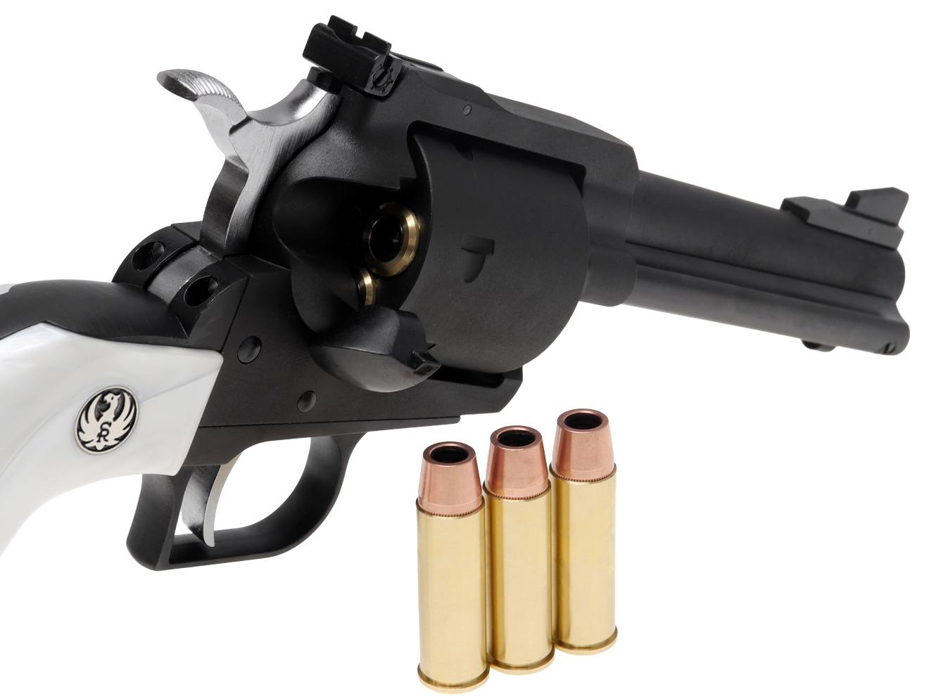 マルシン 新パッキンXカート スーパーブラックホーク 4.62インチ 白パールグリップ HW ブラック