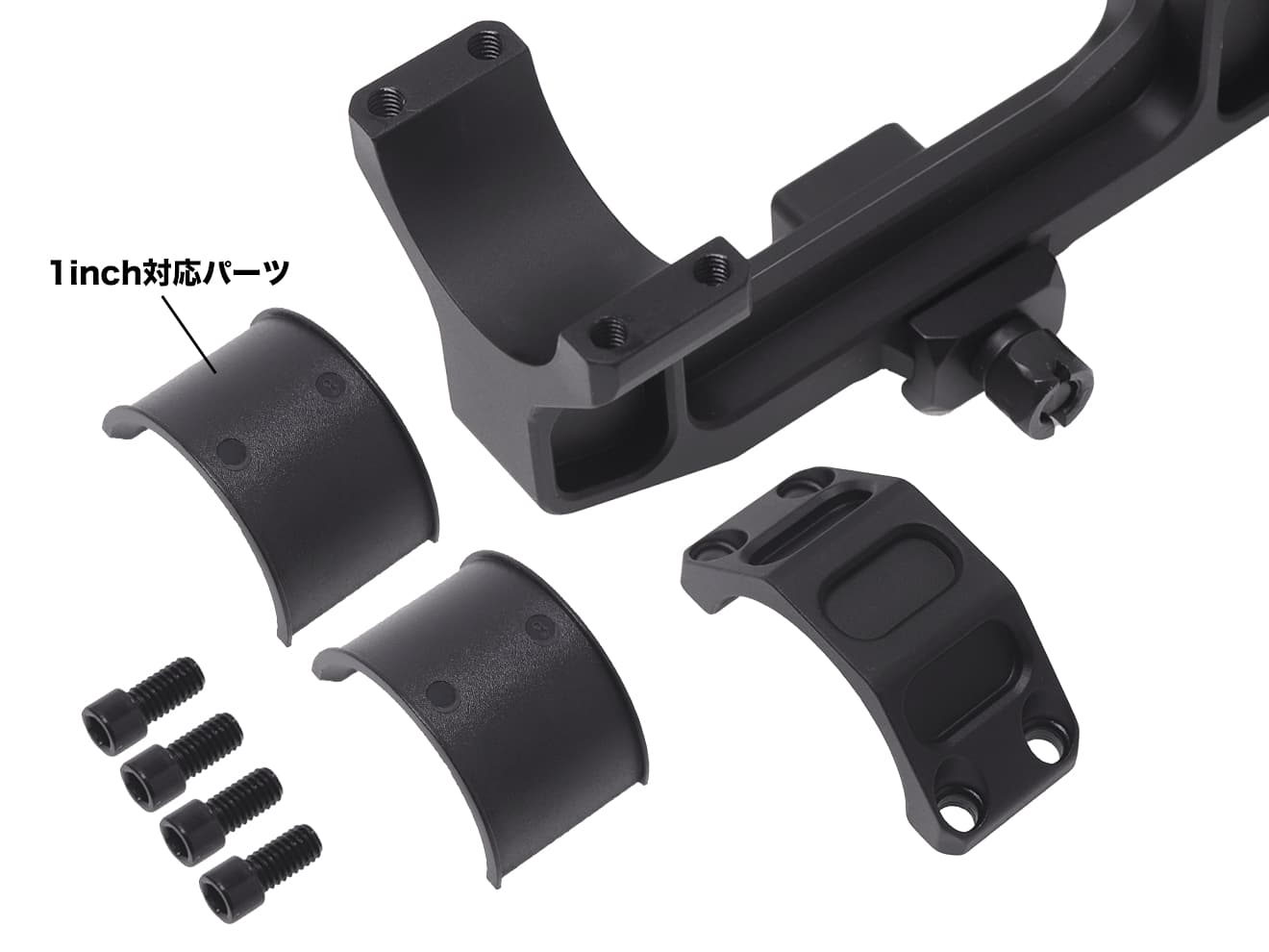 NOVEL ARMS AR-15 ワンピース ハイマウント 30mm径/1インチ対応 [カラー：BK / FDE]【レターパック可】