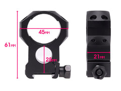NOVEL ARMS ダブルナットマウント 30mmチューブ対応 for 20mmレール [高さ：ハイ / ミドル / ロー]