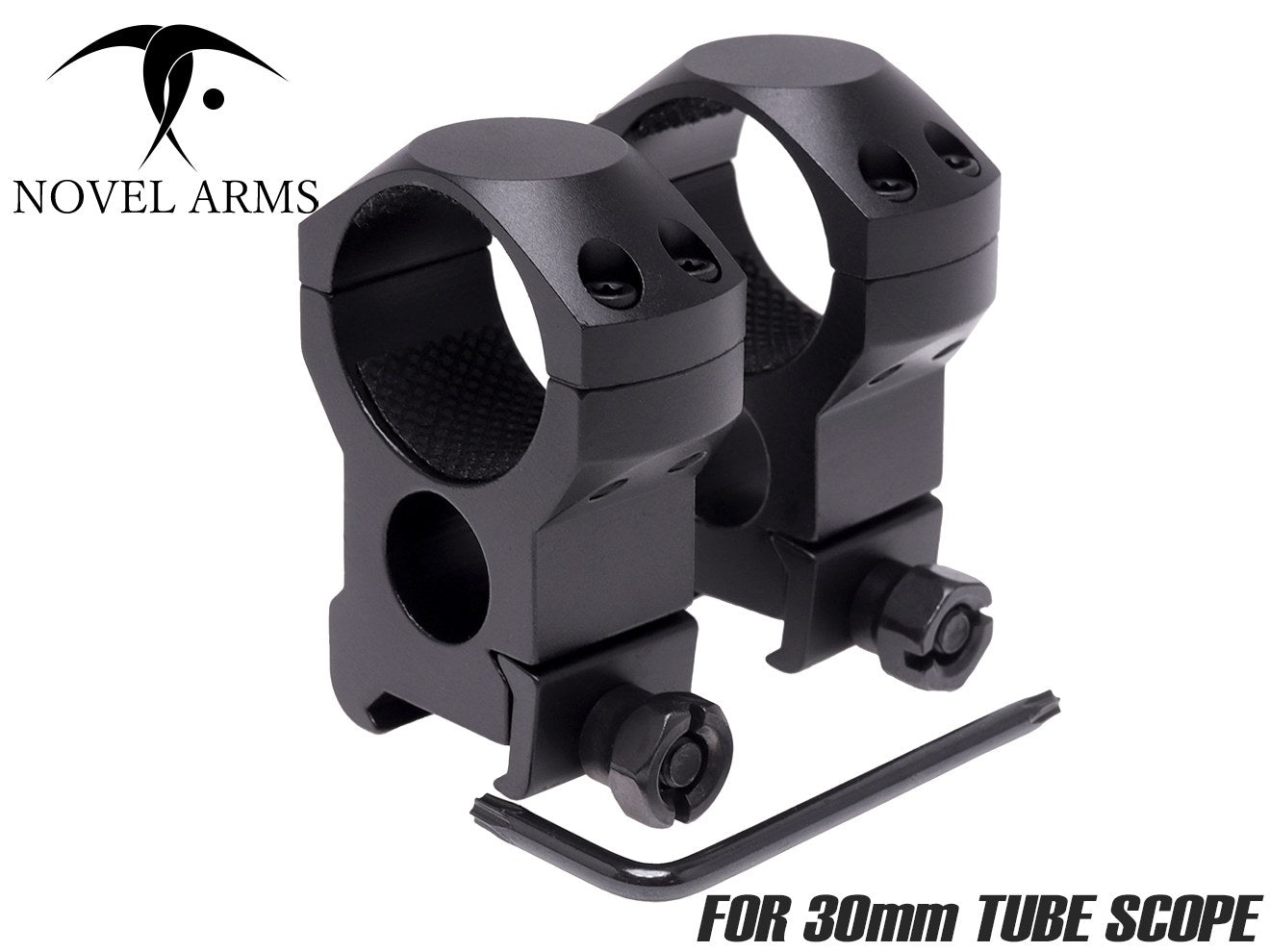 NOVEL ARMS ダブルナットマウント 30mmチューブ対応 for 20mmレール [高さ：ハイ / ミドル / ロー]