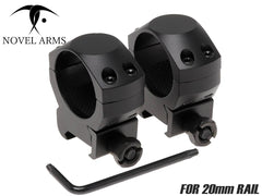 NOVEL ARMS ダブルナットマウント 30mmチューブ対応 for 20mmレール [高さ：ハイ / ミドル / ロー]