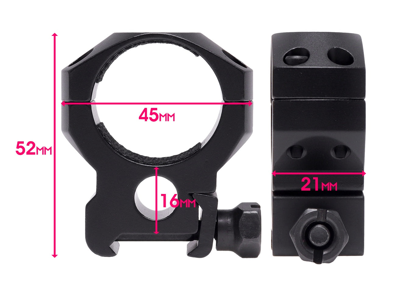 NOVEL ARMS ダブルナットマウント 30mmチューブ対応 for 20mmレール [高さ：ハイ / ミドル / ロー]