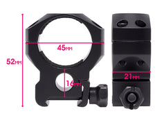 NOVEL ARMS ダブルナットマウント 30mmチューブ対応 for 20mmレール [高さ：ハイ / ミドル / ロー]