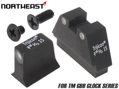 NorthEast Silencer Combat ナイトサイトセット [東京マルイ GBB Gen3/4 グロック用、WE/KJ Gシリーズ用]