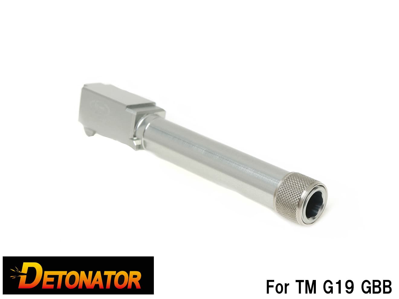 DETONATOR 東京マルイG19用 アルミアウターバレル Stormlakeタイプ 14mm逆ネジ [カラー：ブラック / シルバー]