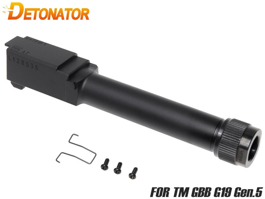 DETONATOR GLOCK FACTORY アルミ スレッドアウターバレル(14mm逆ネジ)[TM GBB G19 Gen.5]