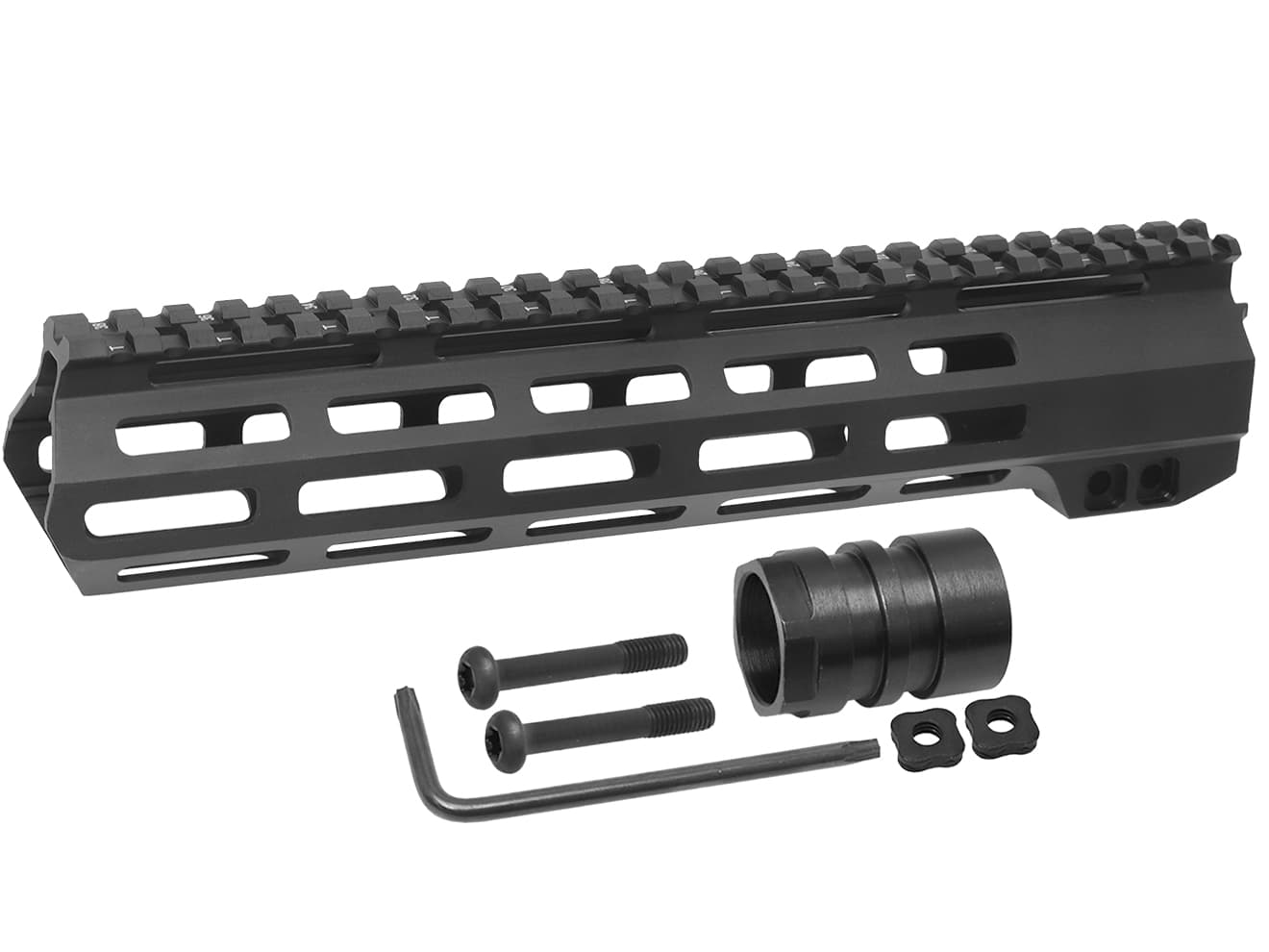 MILITARY BASE ASタイプ M-LOK スリムライトウェイト レール for PTW [サイズ：7inch / 9inch / 10inch / 12inch / 13.5inch / 15inch / 17inch]
