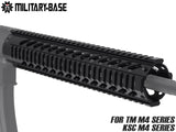 MILITARY BASE ASタイプ フリーフロート クアッドレール for マルイ / KSC M4シリーズ [サイズ：4inch / 7inch / 10inch / 12inch]