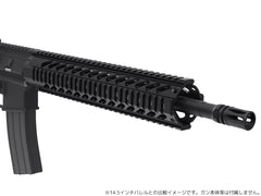 MILITARY BASE ASタイプ フリーフロート クアッドレール for マルイ / KSC M4シリーズ [サイズ：4inch / 7inch / 10inch / 12inch]