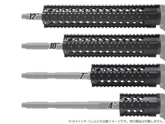 MILITARY BASE ASタイプ フリーフロート クアッドレール for マルイ / KSC M4シリーズ [サイズ：4inch / 7inch / 10inch / 12inch]