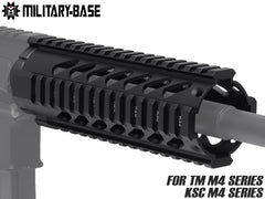 MILITARY BASE ASタイプ フリーフロート クアッドレール for マルイ / KSC M4シリーズ [サイズ：4inch / 7inch / 10inch / 12inch]
