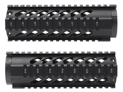 MILITARY BASE ASタイプ フリーフロート クアッドレール for マルイ / KSC M4シリーズ [サイズ：4inch / 7inch / 10inch / 12inch]