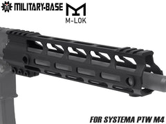 MILITARY BASE Mスタイル M-LOK ウルトラライトレール for PTW [サイズ：4inch / 7inch / 9inch / 10inch / 12inch / 13.5inch / 15inch]